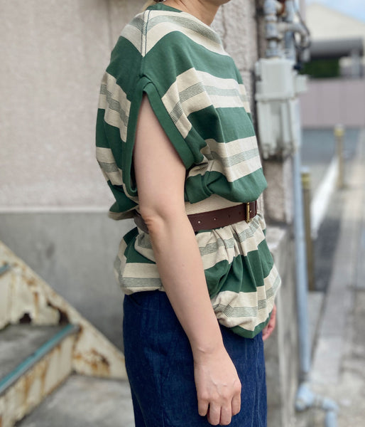 FUMIKA_UCHIDA/COTTON JERSEY BALLON BODYSUIT(BEIGE/GREEN)