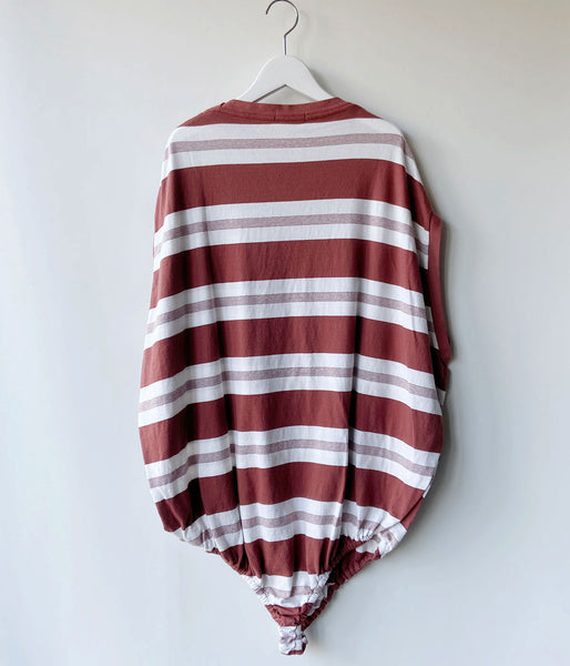 FUMIKA_UCHIDA/COTTON JERSEY BALLON BODYSUIT(OFF/BORDEAUX)