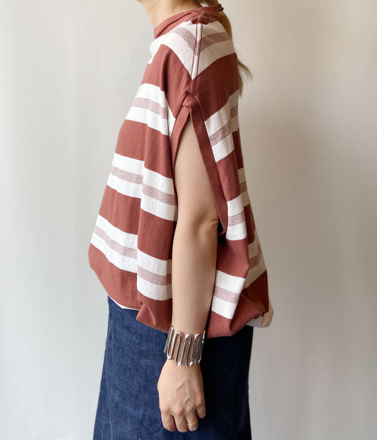 FUMIKA_UCHIDA/COTTON JERSEY BALLON BODYSUIT(OFF/BORDEAUX)