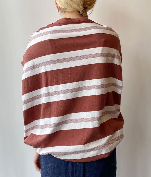 FUMIKA_UCHIDA/COTTON JERSEY BALLON BODYSUIT(OFF/BORDEAUX)