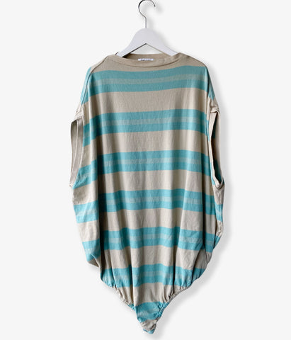 FUMIKA_UCHIDA/COTTON JERSEY BALLON BODYSUIT(SAX/BEIGE)