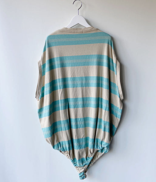 FUMIKA_UCHIDA/COTTON JERSEY BALLON BODYSUIT(SAX/BEIGE)