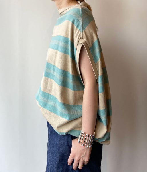 FUMIKA_UCHIDA/COTTON JERSEY BALLON BODYSUIT(SAX/BEIGE)