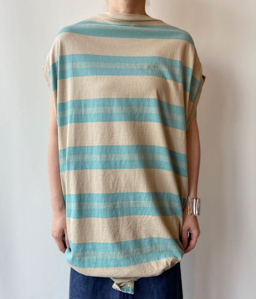 FUMIKA_UCHIDA/COTTON JERSEY BALLON BODYSUIT(SAX/BEIGE)