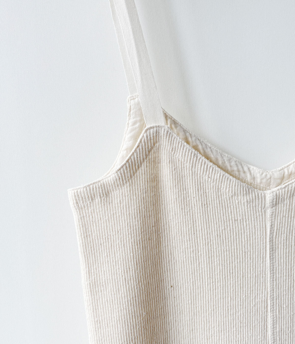 NOWOS オフホワイト リブキャミソール nowos/CAMISOLE(OFF WHITE)