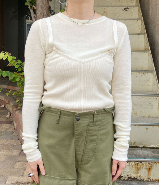 nowos/LONG SLEEVE TOP(CREAM)