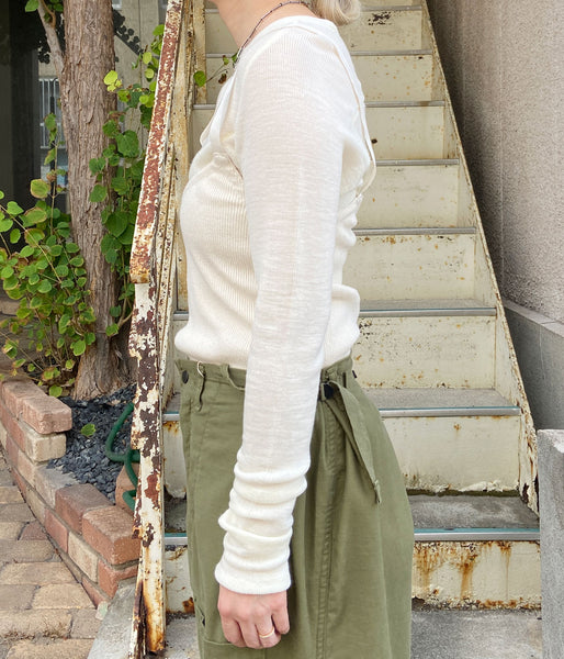 nowos/LONG SLEEVE TOP(CREAM)