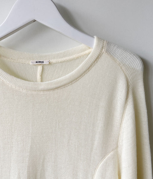 nowos/LONG SLEEVE TOP(CREAM)