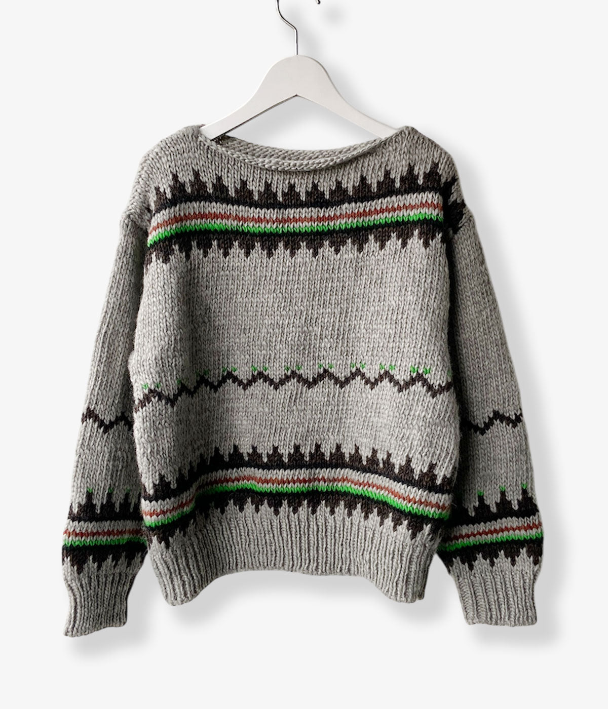 nowos/JAQUARD SWEATER(GRAY)