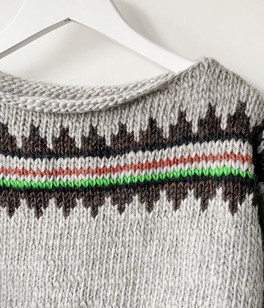 nowos/JAQUARD SWEATER(GRAY)