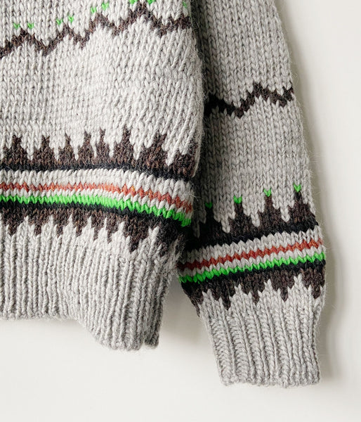 nowos/JAQUARD SWEATER(GRAY)