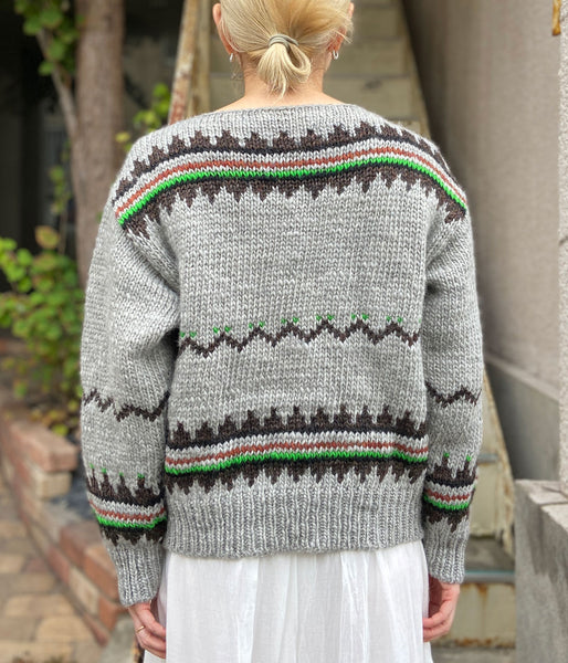nowos/JAQUARD SWEATER(GRAY)