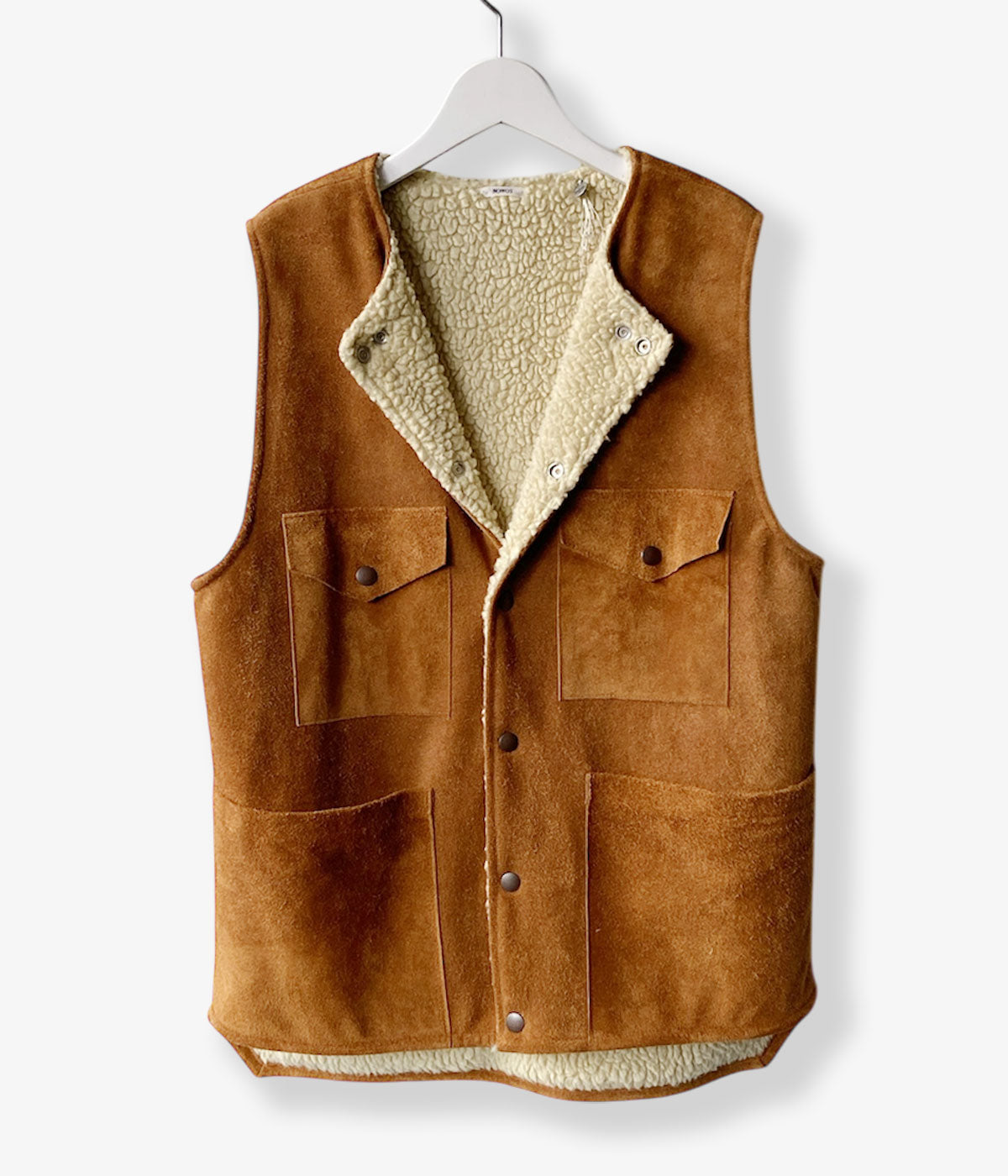 nowos/SUEDE VEST(BROWN)