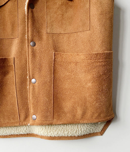 nowos/SUEDE VEST(BROWN)