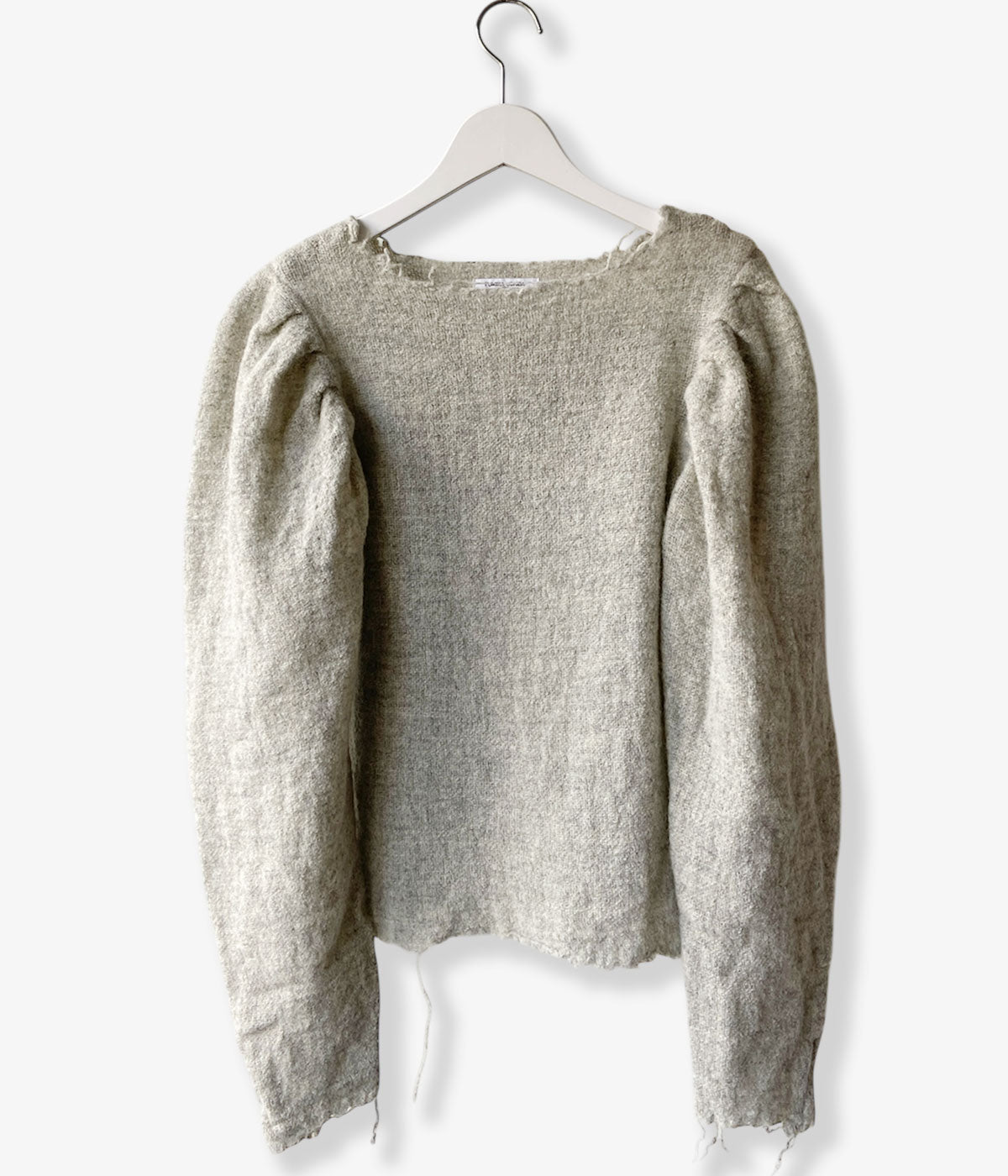 FUMIKA_UCHIDA/GAUZE SHETLAND PUFF-SLEEVE TOP(TOP GREY)