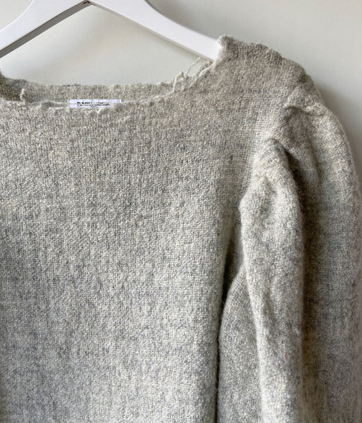 FUMIKA_UCHIDA/GAUZE SHETLAND PUFF-SLEEVE TOP(TOP GREY)