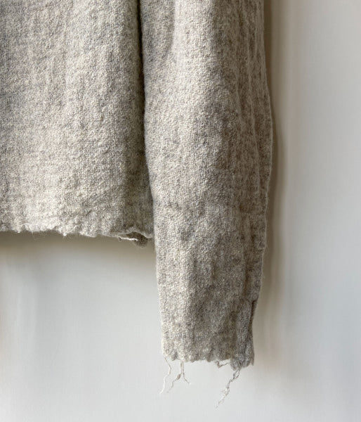 FUMIKA_UCHIDA/GAUZE SHETLAND PUFF-SLEEVE TOP(TOP GREY)