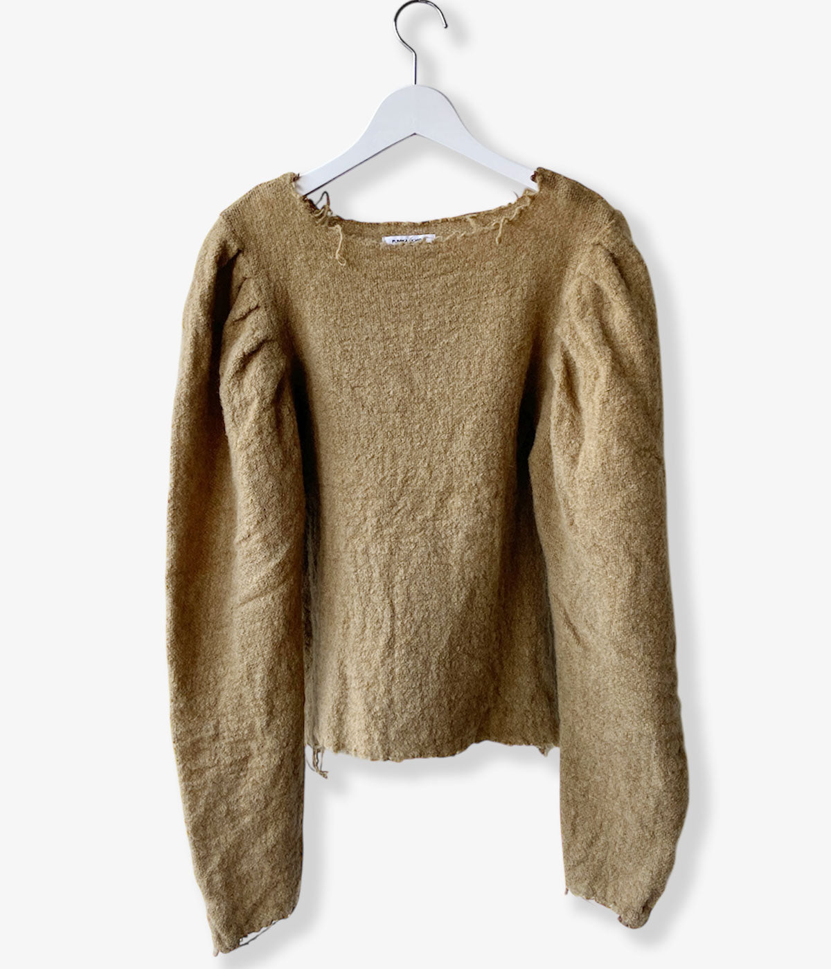 FUMIKA_UCHIDA/GAUZE SHETLAND PUFF-SLEEVE TOP(TOP BROWN)