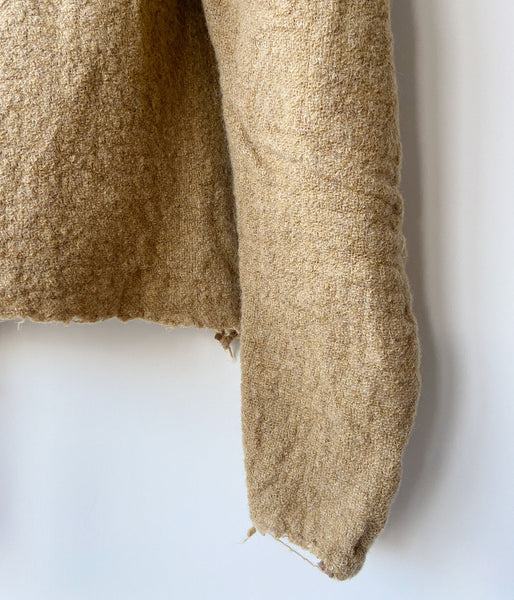 FUMIKA_UCHIDA/GAUZE SHETLAND PUFF-SLEEVE TOP(TOP BROWN)