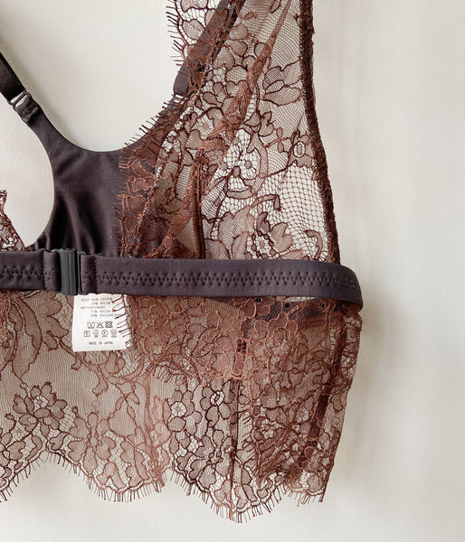 FUMIKA_UCHIDA/LEAVER LACE BRALETTE(BROWN)