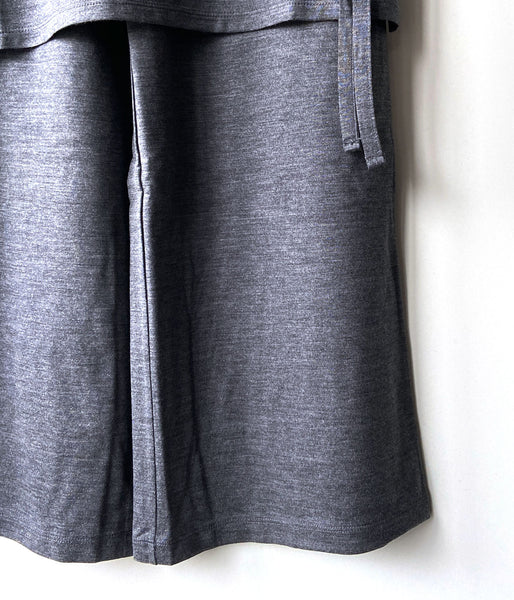 PHEENY/WOOL JERSEY LAYERED PANTS(GRAY)