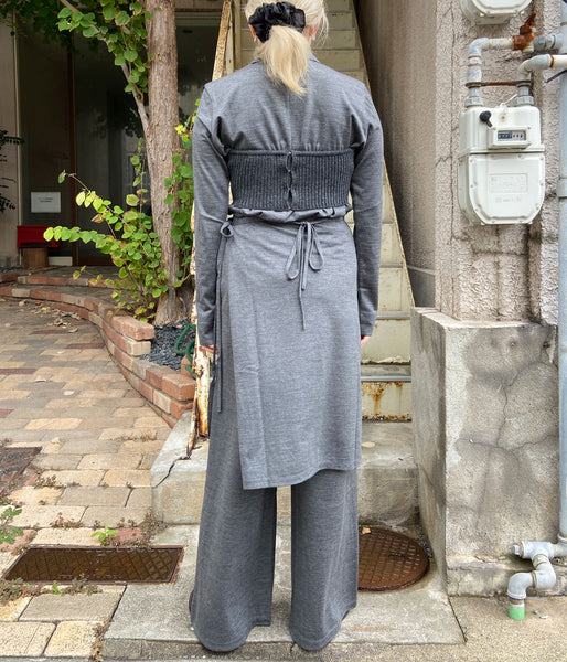 PHEENY/WOOL JERSEY LAYERED PANTS(GRAY)