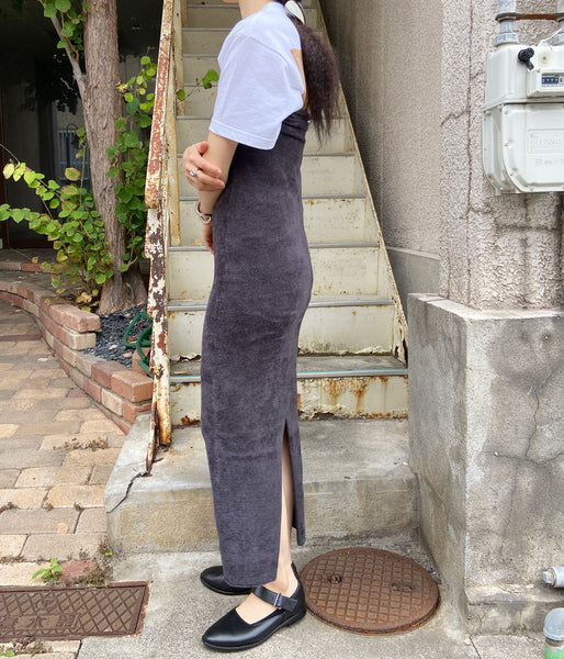 PHEENY/MOLE YARN WHOLEGARMENT LONG SKIRT(GRAY)
