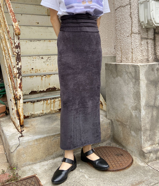 PHEENY/MOLE YARN WHOLEGARMENT LONG SKIRT(GRAY)