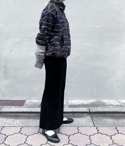 PHEENY/MOLE YARN WHOLEGARMENT LONG SKIRT(BLACK)