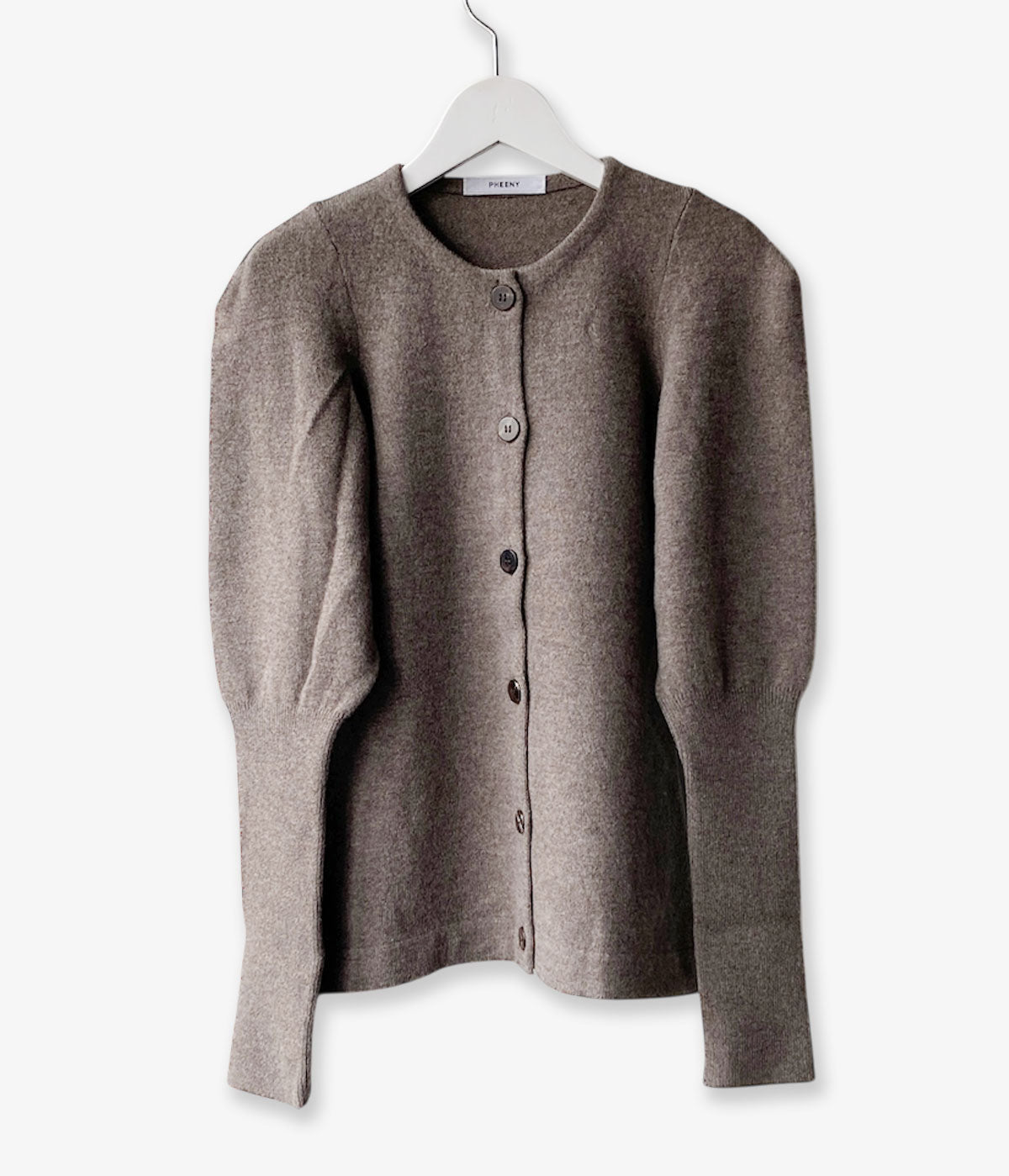PHEENY/EXTRA FINE LAMBS CARDIGAN(MOCHA)