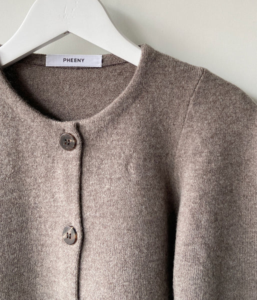 PHEENY/EXTRA FINE LAMBS CARDIGAN(MOCHA)