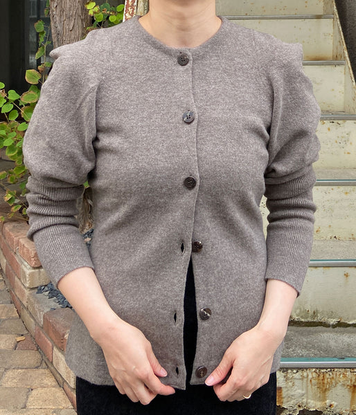 PHEENY/EXTRA FINE LAMBS CARDIGAN(MOCHA)