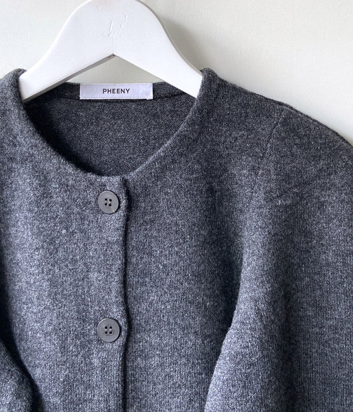 PHEENY/EXTRA FINE LAMBS CARDIGAN(GRAY)