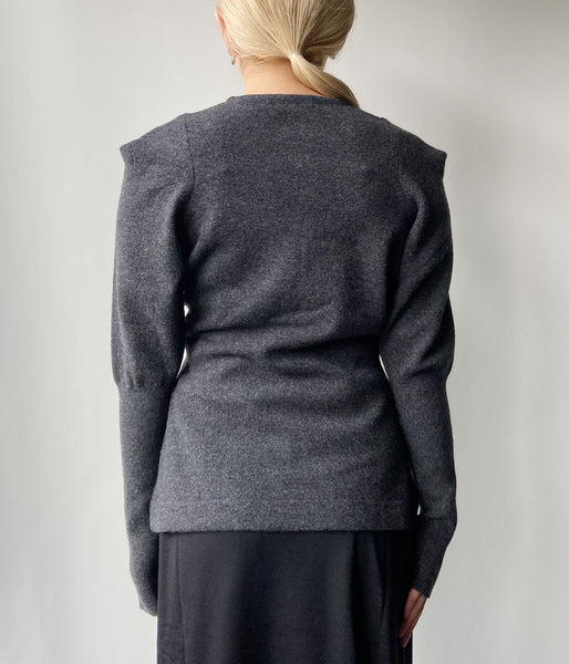 PHEENY/EXTRA FINE LAMBS CARDIGAN(GRAY)