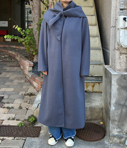 PHEENY/NEEDLE REVER STRETCH SCARF COAT(GRAY)