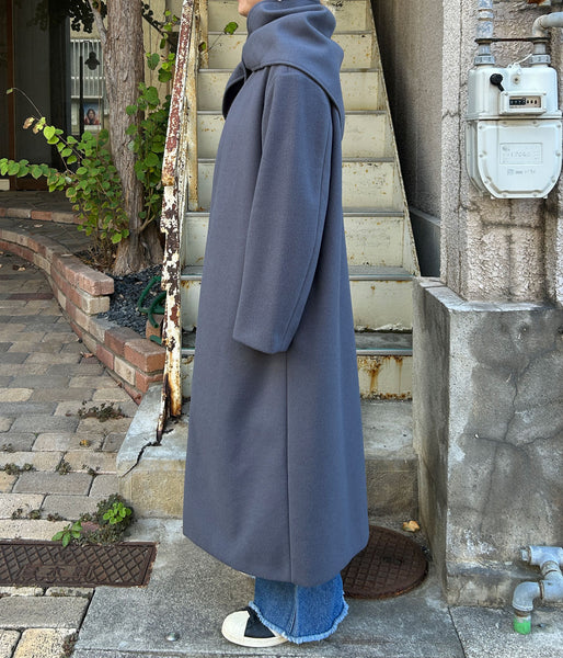 PHEENY/NEEDLE REVER STRETCH SCARF COAT(GRAY)