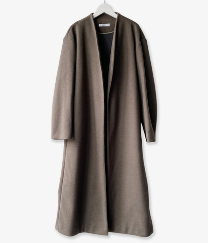 PHEENY/NEEDLE REVER STRETCH SCARF COAT(KHAKI)