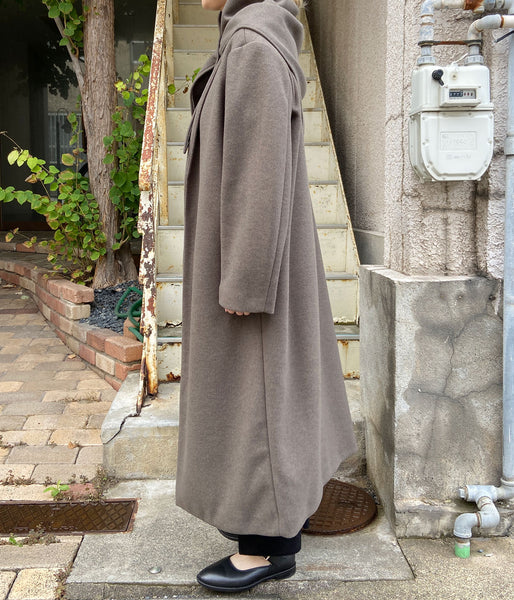 PHEENY/NEEDLE REVER STRETCH SCARF COAT(KHAKI)