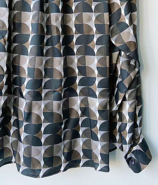 FUMIKA_UCHIDA/GEOMETRIC PATTERN PRINTED BLOUSE(GEOMETRIC PATTERN)