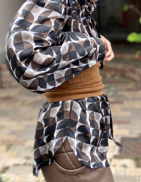 FUMIKA_UCHIDA/SILK LACE KNITTING BELLYBAND(LIGHT BROWN)