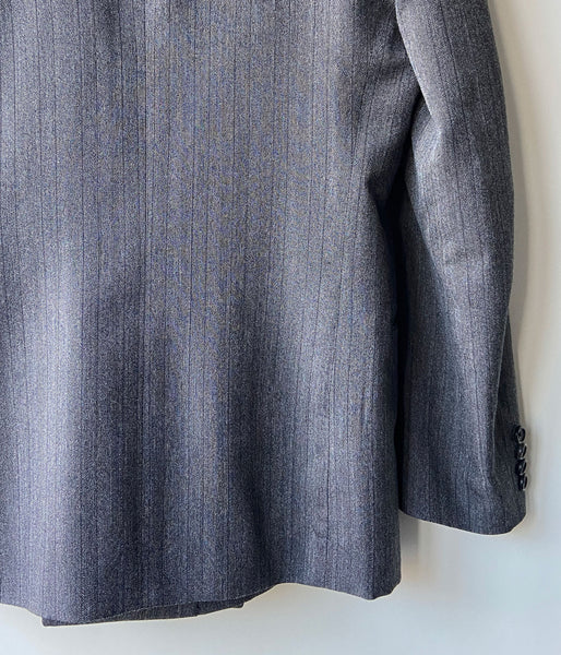 FUMIKA_UCHIDA/HERRINGBONE PEAKED LAPEL DOUBLE JACKET(GREY)