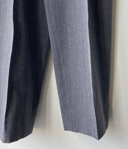 FUMIKA_UCHIDA/HERRINGBONE BELTED WIDE 2TUCK PANTS(GREY)