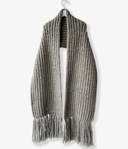 nowos/WOOL SCARF(GRAY)