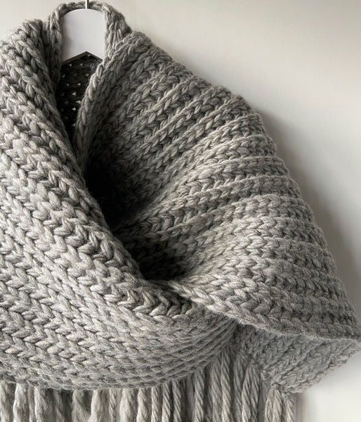 nowos/WOOL SCARF(GRAY)
