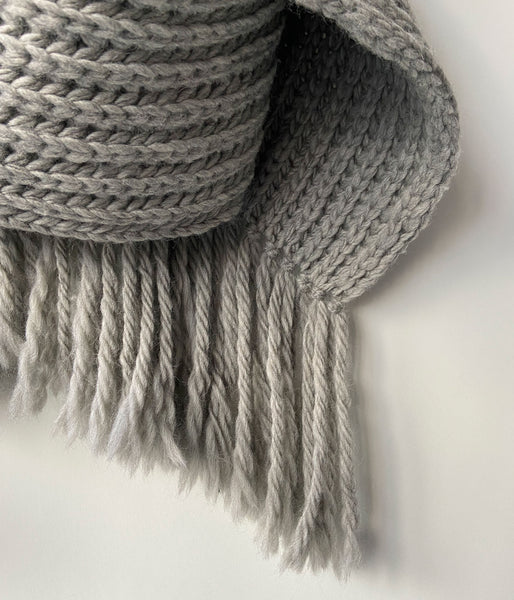 nowos/WOOL SCARF(GRAY)