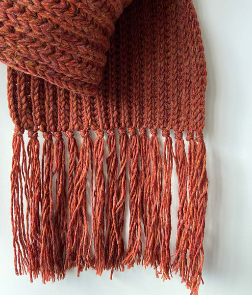 nowos/WOOL SCARF(BORDEAUX)