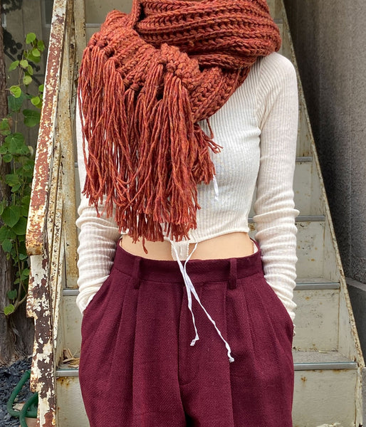 nowos/WOOL SCARF(BORDEAUX)