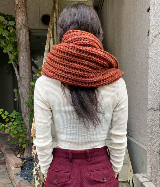 nowos/WOOL SCARF(BORDEAUX)