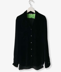 nowos/VELOUR SHIRT(BLACK)