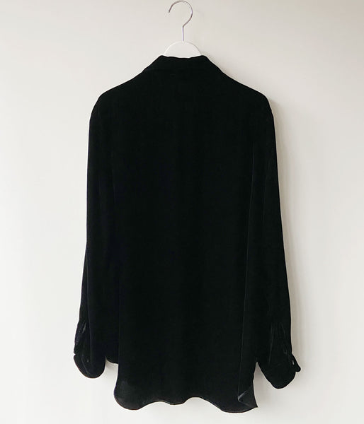 nowos/VELOUR SHIRT(BLACK)